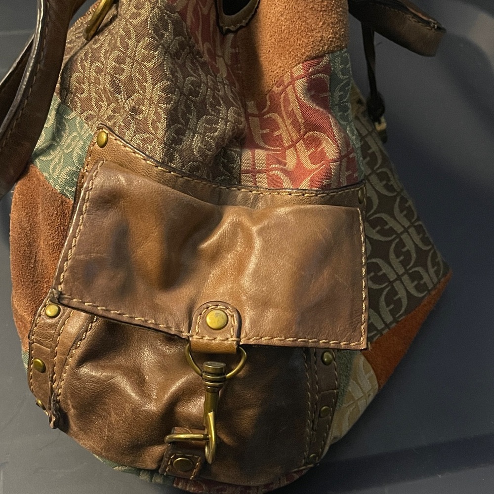 Fossil Patchwork Leather Shoulder Bag - image 2
